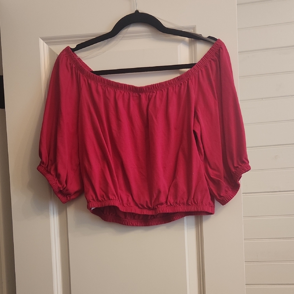 Old Navy Off-Shoulder Pink Blouse